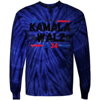 Kamala Walz 2024 For Brighter Tomorrow Tie-Dye Long Sleeve Shirt