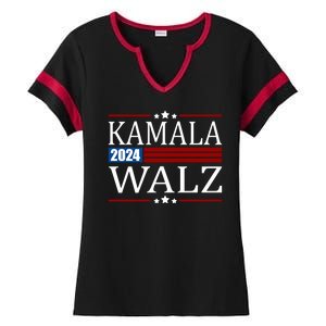 Kamala Walz 2024 Election Political Ladies Halftime Notch Neck Tee