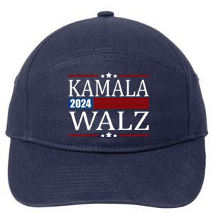 Kamala Walz 2024 Election Political 7-Panel Snapback Hat