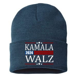 Kamala Walz 2024 Election Political Sustainable Knit Beanie