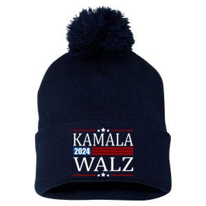 Kamala Walz 2024 Election Political Pom Pom 12in Knit Beanie