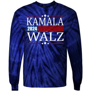 Kamala Walz 2024 Election Political Tie-Dye Long Sleeve Shirt