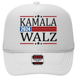 Kamala Walz 2024 Election Political High Crown Mesh Back Trucker Hat