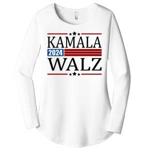 Kamala Walz 2024 Election Political Women's Perfect Tri Tunic Long Sleeve Shirt