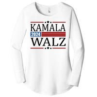 Kamala Walz 2024 Election Political Women's Perfect Tri Tunic Long Sleeve Shirt