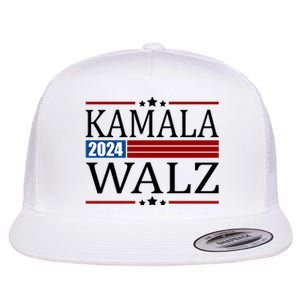 Kamala Walz 2024 Election Political Flat Bill Trucker Hat