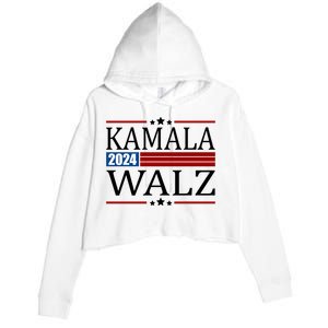 Kamala Walz 2024 Election Political Crop Fleece Hoodie