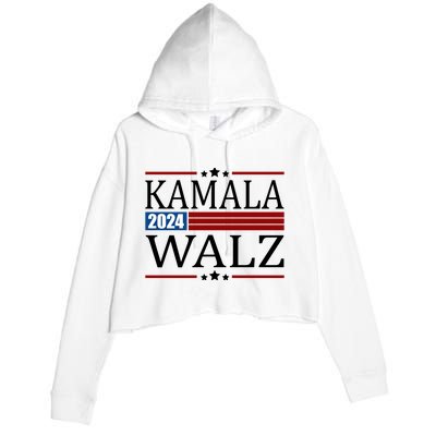 Kamala Walz 2024 Election Political Crop Fleece Hoodie