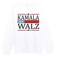 Kamala Walz 2024 Election Political Premium Crewneck Sweatshirt