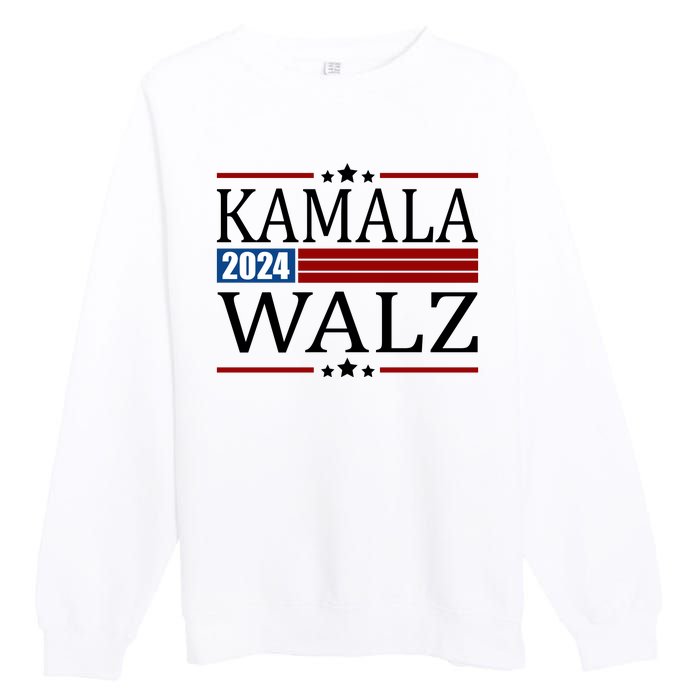 Kamala Walz 2024 Election Political Premium Crewneck Sweatshirt