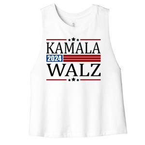 Kamala Walz 2024 Election Political Women's Racerback Cropped Tank