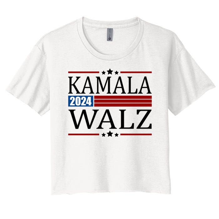 Kamala Walz 2024 Election Political Women's Crop Top Tee