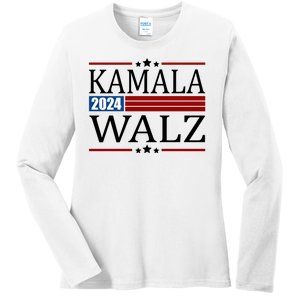 Kamala Walz 2024 Election Political Ladies Long Sleeve Shirt