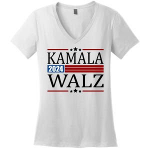 Kamala Walz 2024 Election Political Women's V-Neck T-Shirt