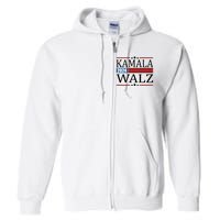 Kamala Walz 2024 Election Political Full Zip Hoodie