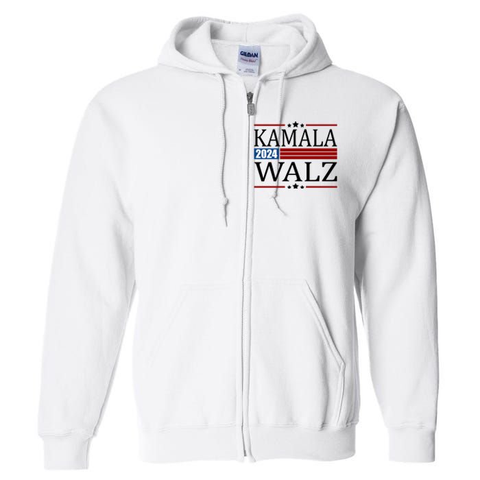 Kamala Walz 2024 Election Political Full Zip Hoodie