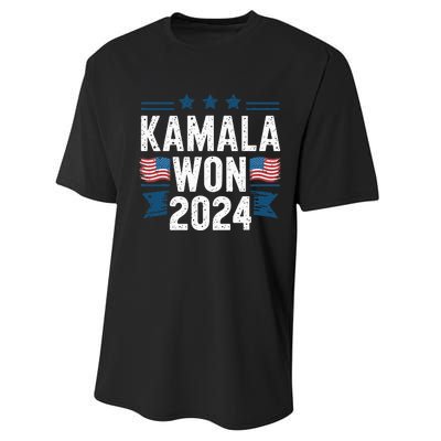 Kamala Won 2024 Election Inauguration Performance Sprint T-Shirt