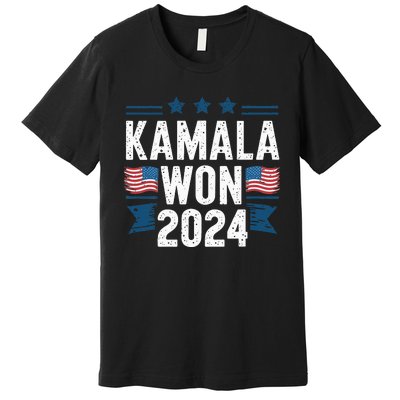 Kamala Won 2024 Election Inauguration Premium T-Shirt