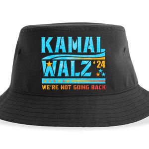 Kamala Waltz 2024 WeRe Not Going Back Harris Election Team Sustainable Bucket Hat