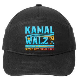 Kamala Waltz 2024 WeRe Not Going Back Harris Election Team 7-Panel Snapback Hat