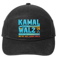 Kamala Waltz 2024 WeRe Not Going Back Harris Election Team 7-Panel Snapback Hat