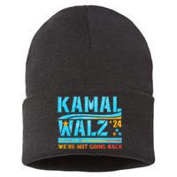 Kamala Waltz 2024 WeRe Not Going Back Harris Election Team Sustainable Knit Beanie