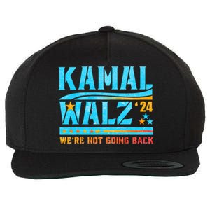 Kamala Waltz 2024 WeRe Not Going Back Harris Election Team Wool Snapback Cap