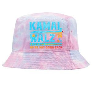 Kamala Waltz 2024 WeRe Not Going Back Harris Election Team Tie-Dyed Bucket Hat