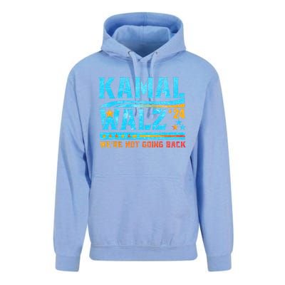 Kamala Waltz 2024 WeRe Not Going Back Harris Election Team Unisex Surf Hoodie