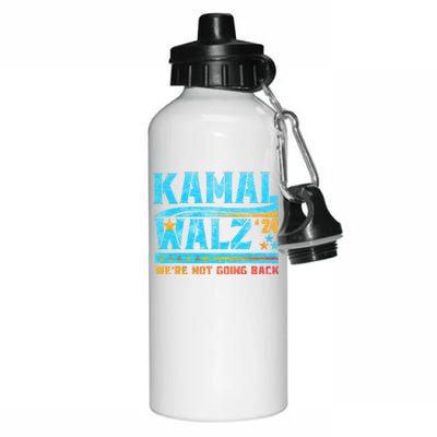 Kamala Waltz 2024 WeRe Not Going Back Harris Election Team Aluminum Water Bottle