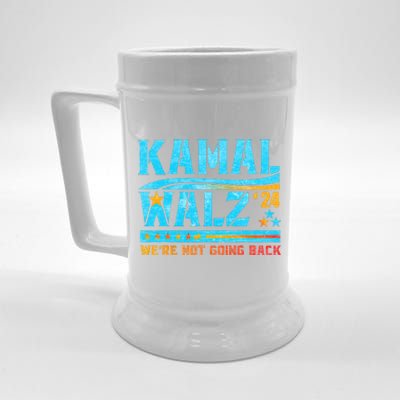 Kamala Waltz 2024 WeRe Not Going Back Harris Election Team Beer Stein