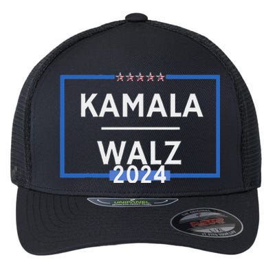 Kamala Walz 2024 Is President Election Is Vote Democratic Flexfit Unipanel Trucker Cap