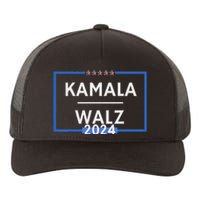 Kamala Walz 2024 Is President Election Is Vote Democratic Yupoong Adult 5-Panel Trucker Hat