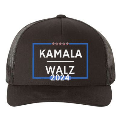 Kamala Walz 2024 Is President Election Is Vote Democratic Yupoong Adult 5-Panel Trucker Hat