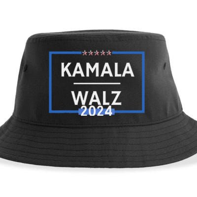 Kamala Walz 2024 Is President Election Is Vote Democratic Sustainable Bucket Hat