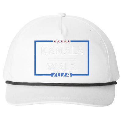 Kamala Walz 2024 Is President Election Is Vote Democratic Snapback Five-Panel Rope Hat