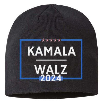 Kamala Walz 2024 Is President Election Is Vote Democratic Sustainable Beanie