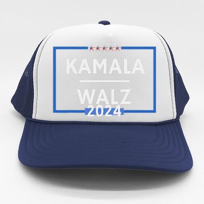 Kamala Walz 2024 Is President Election Is Vote Democratic Trucker Hat