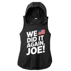 Kamala Wins 2024 We Did It Again Joe! Premium Ladies PosiCharge Tri-Blend Wicking Draft Hoodie Tank