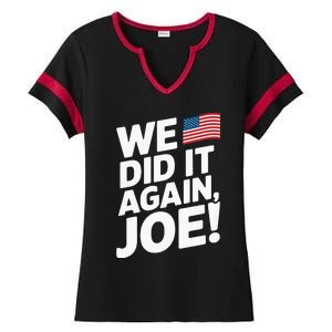 Kamala Wins 2024 We Did It Again Joe! Premium Ladies Halftime Notch Neck Tee