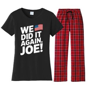 Kamala Wins 2024 We Did It Again Joe! Premium Women's Flannel Pajama Set