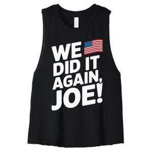 Kamala Wins 2024 We Did It Again Joe! Premium Women's Racerback Cropped Tank