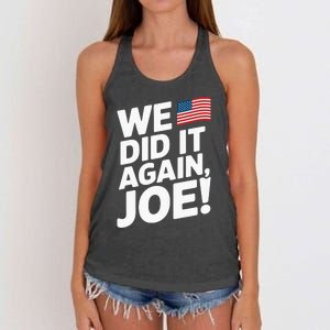 Kamala Wins 2024 We Did It Again Joe! Premium Women's Knotted Racerback Tank