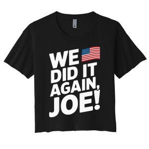 Kamala Wins 2024 We Did It Again Joe! Premium Women's Crop Top Tee