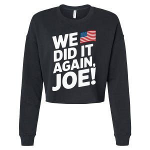 Kamala Wins 2024 We Did It Again Joe! Premium Cropped Pullover Crew