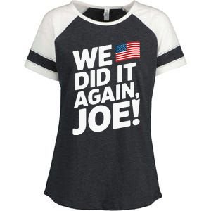 Kamala Wins 2024 We Did It Again Joe! Premium Enza Ladies Jersey Colorblock Tee