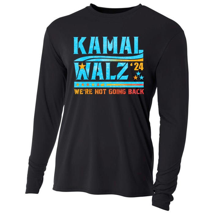 Kamala Waltz 2024 WeRe Not Going Back Harris Election Team Cooling Performance Long Sleeve Crew