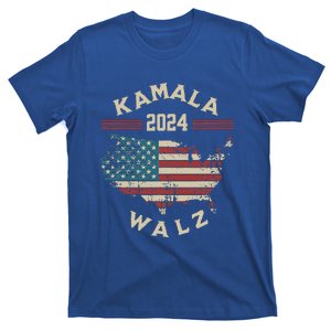 Kamala Walz 2024 President And Vp Under The American Flag T-Shirt