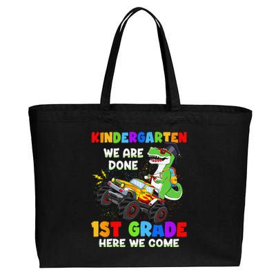 Kindergarten We Are Done 1st Grade Here We Come Graduation Cotton Canvas Jumbo Tote