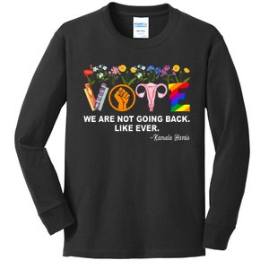 Kamala We Are Not Going Back Like Ever Feminist Human Rights Kids Long Sleeve Shirt